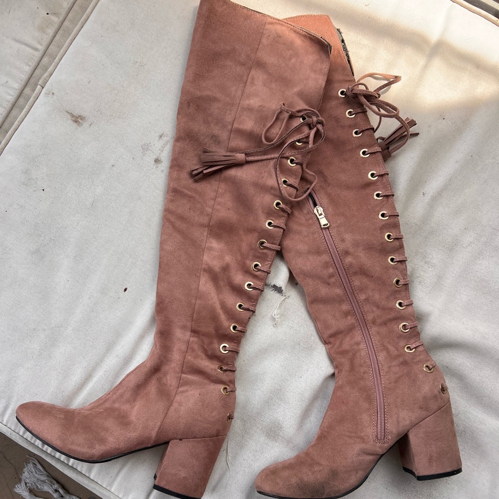 Pink Over-the-Knee Boots